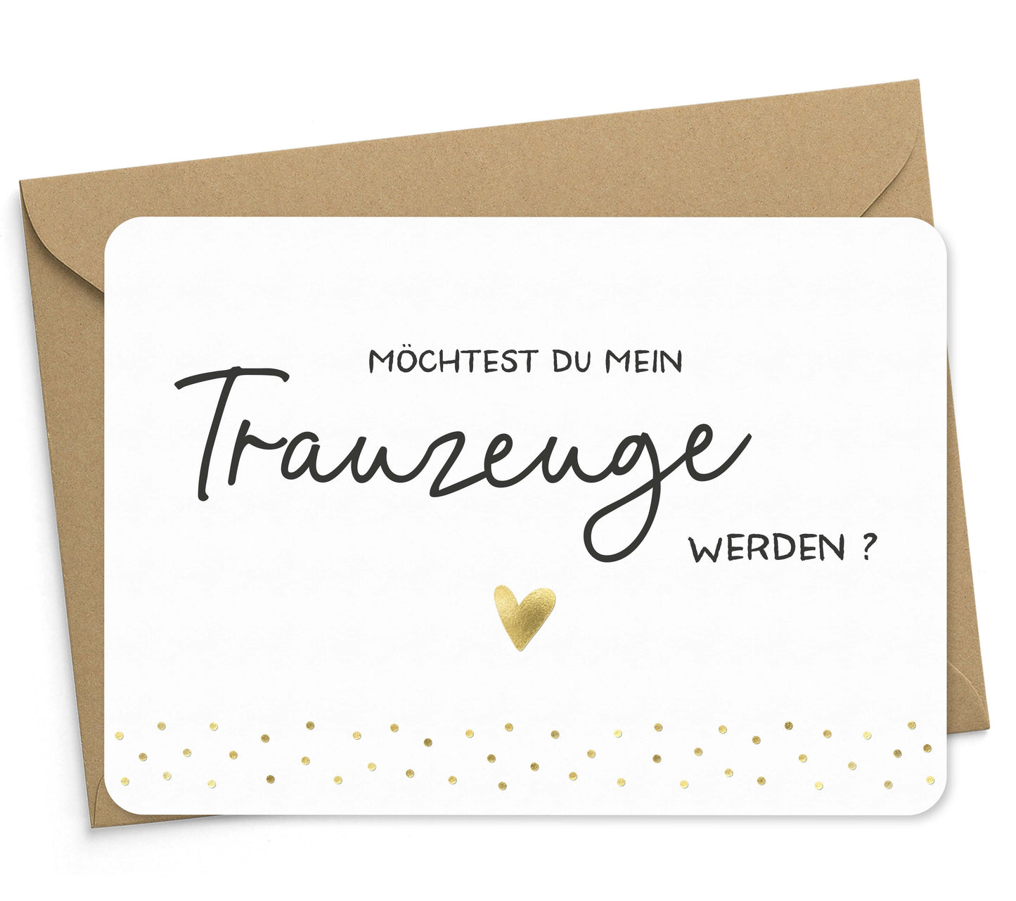 Karte "Trauzeuge" mit Briefumschlag