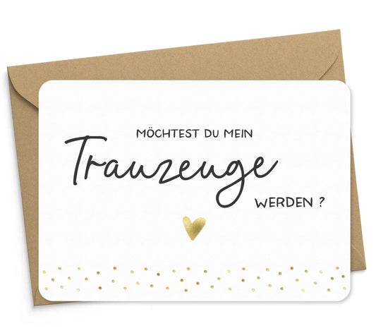 Karte "Trauzeuge" mit Briefumschlag