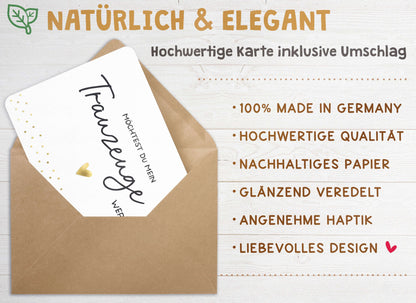 Qualitaetsmerkmale Karte "Trauzeuge" mit Briefumschlag