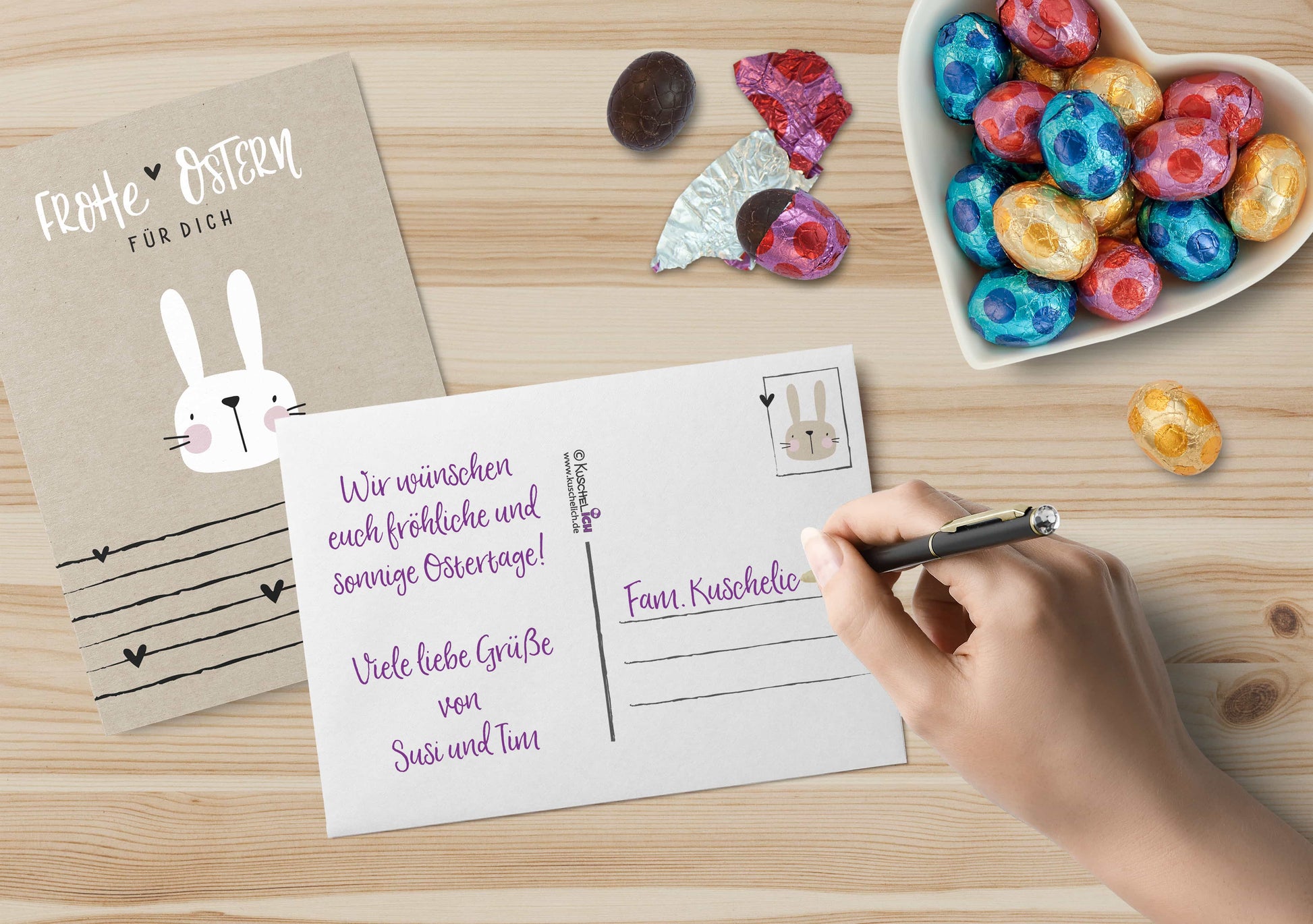 Osterkarten Set "Kraft" Anwendungsbeispiel