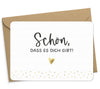 Karte "Schön, dass es Dich gibt!" mit Briefumschlag