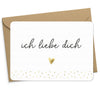 Karte "ich liebe dich" mit Briefumschlag