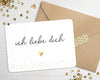 Karte "ich liebe dich" mit Briefumschlag mit Herz