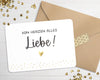 Karte "von Herzen alles Liebe!" mit Briefumschlag mit Herz
