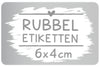 Rubbeletikett zum Aufkleben silber rechteckig Rubbelaufkleber Scratch Off Sticker