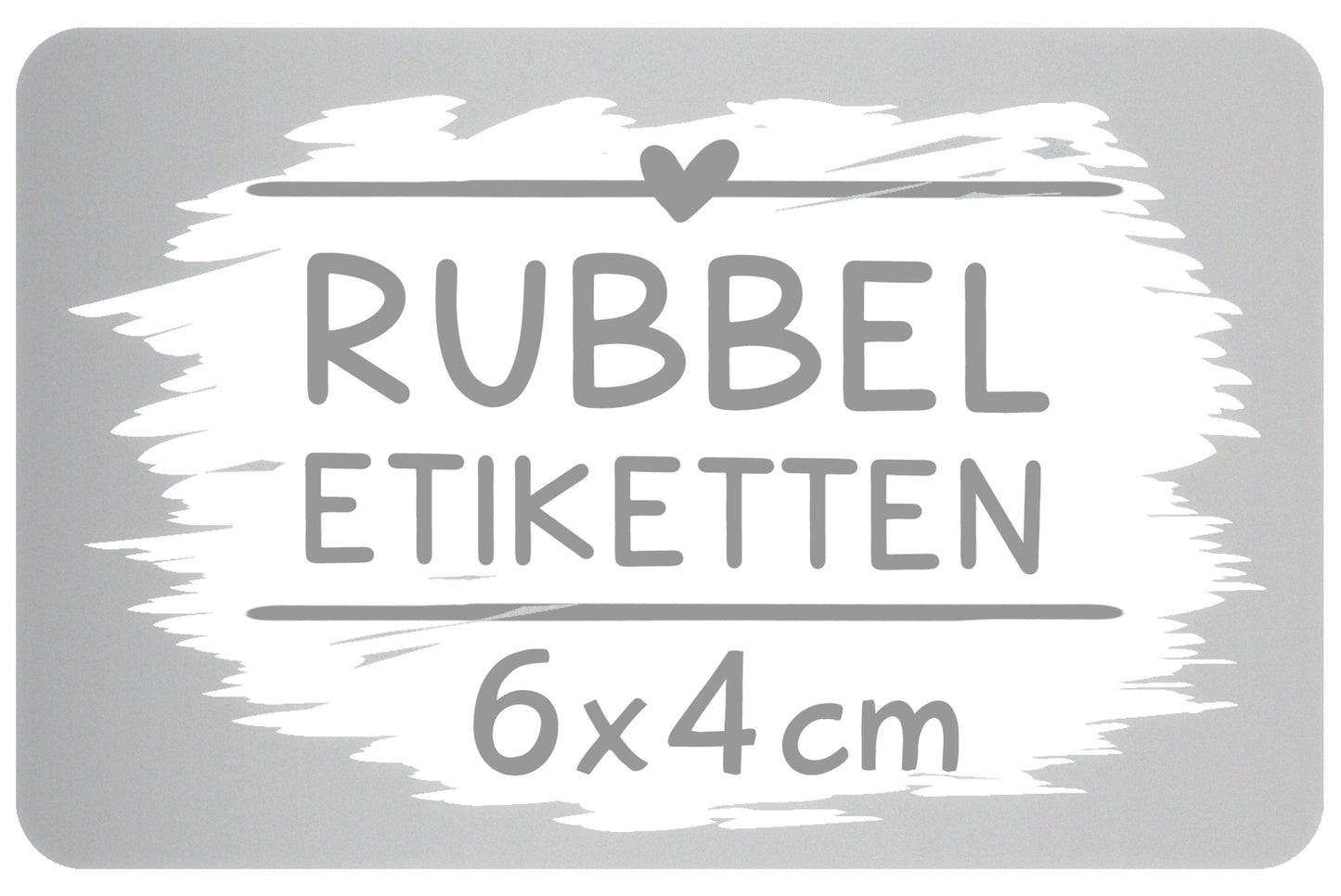 Rubbeletikett zum Aufkleben silber rechteckig Rubbelaufkleber Scratch Off Sticker