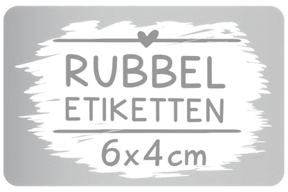 Rubbeletikett zum Aufkleben silber rechteckig Rubbelaufkleber Scratch Off Sticker