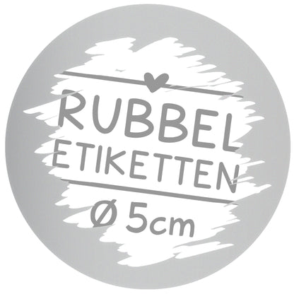 Rubbeletikett zum Aufkleben rund silber Rubbelaufkleber Kreis Scratch Off Sticker